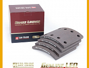 Накладка тормозная задняя (8 отверстий) F2000, HOWO (LEO Trade) LEO500007B
